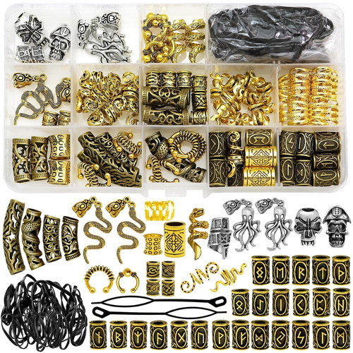 207 pcs viking hair - pcs,