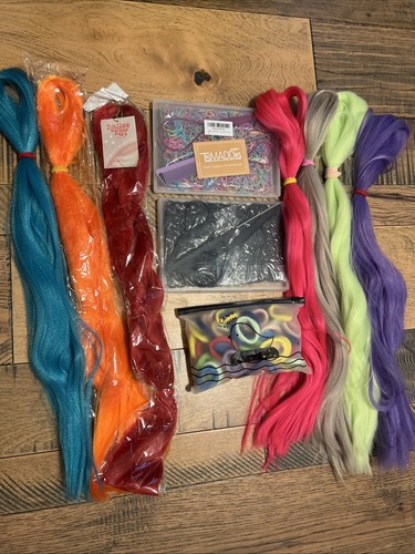 Rainbow hair braiding kit - hair,