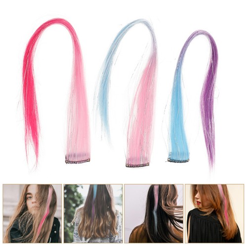 Assorted color hair tinsel - color,